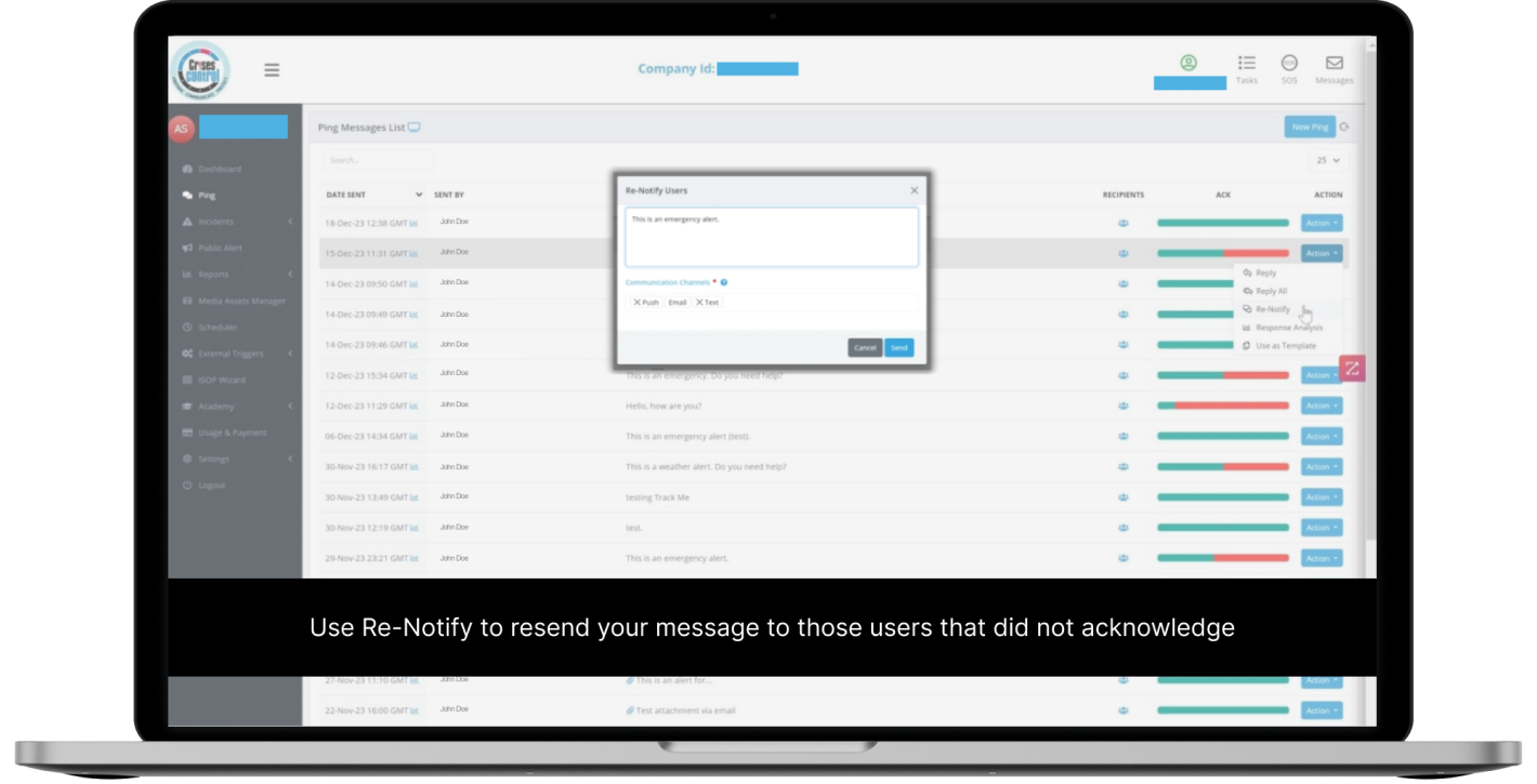 Mass Ping Notification